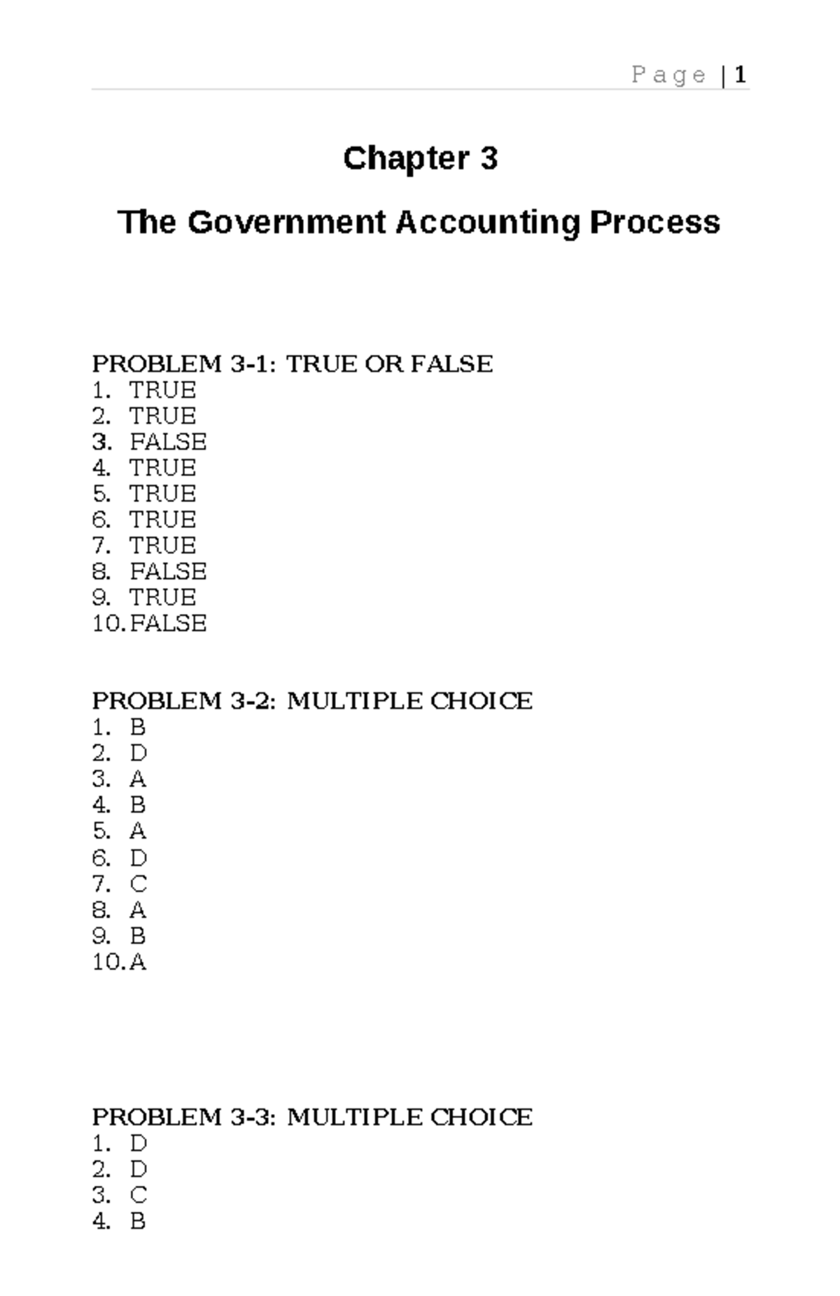 Chapter 3 Solutions: The Government Accounting Process (Course Code ...
