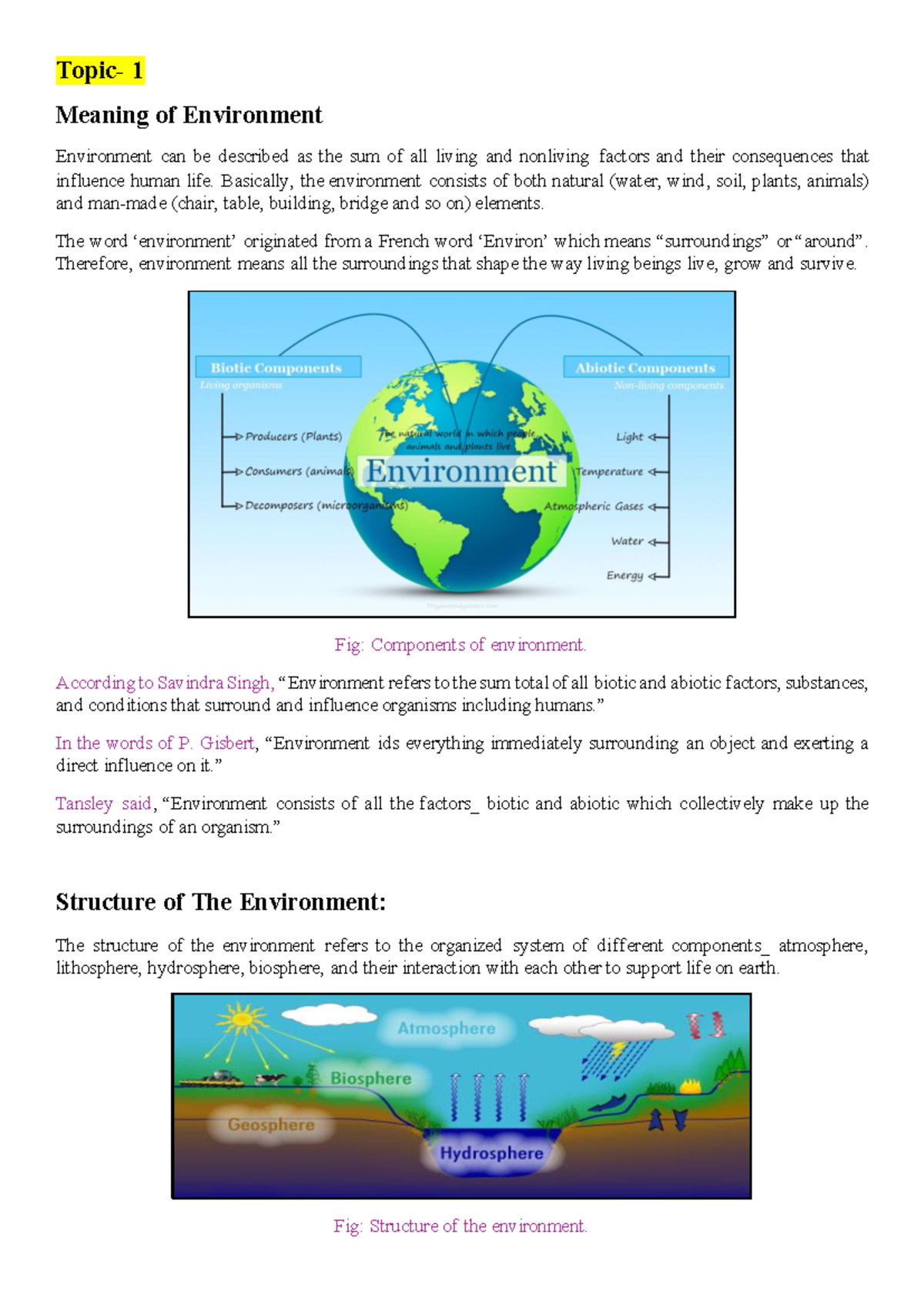 Environment & Ecology: Components, Ecosystems, Cycles, and Energy Flow ...