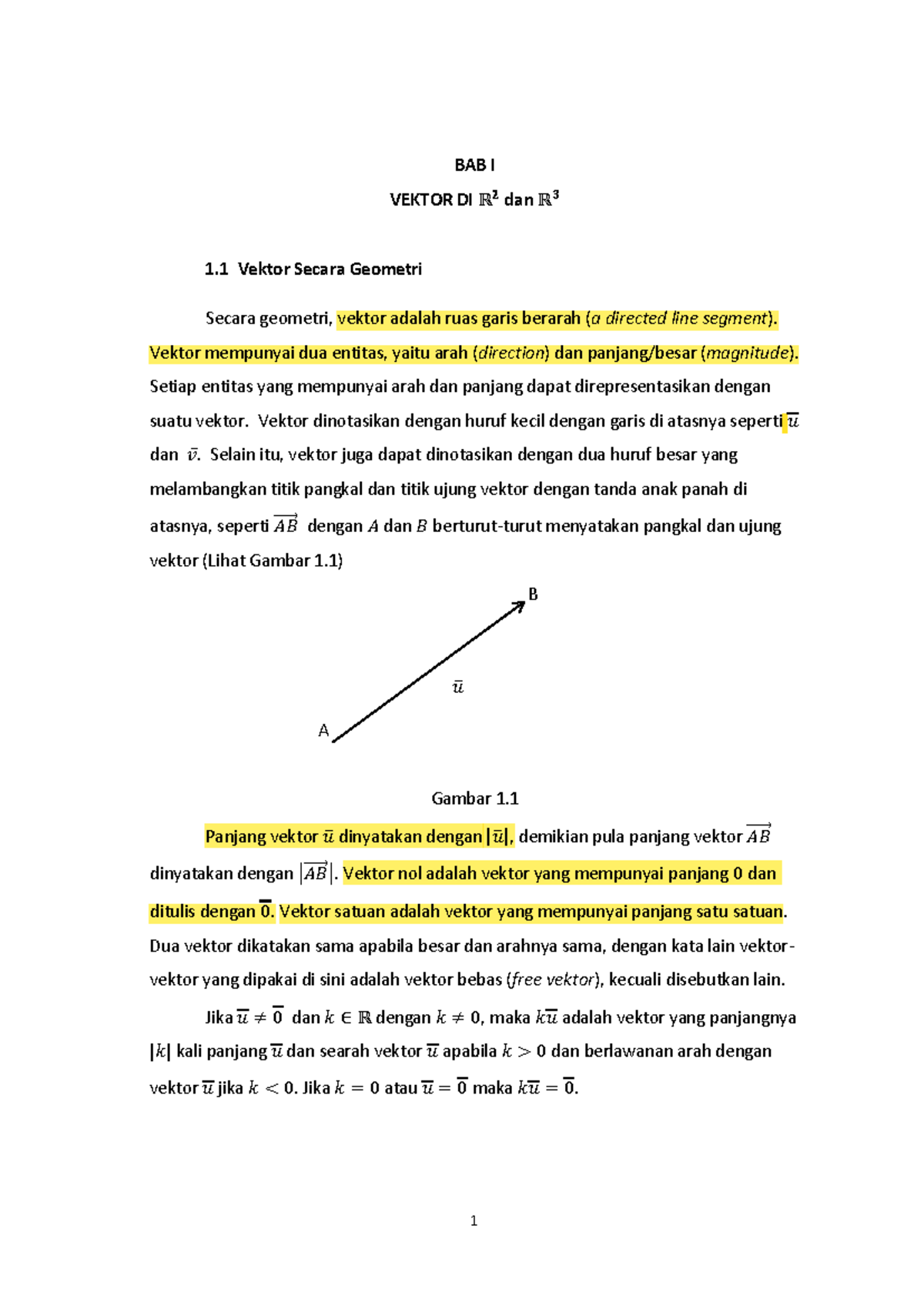 **Materi Vektor R2 dan R3: Pemahaman Geometri dan Persamaan Garis ...