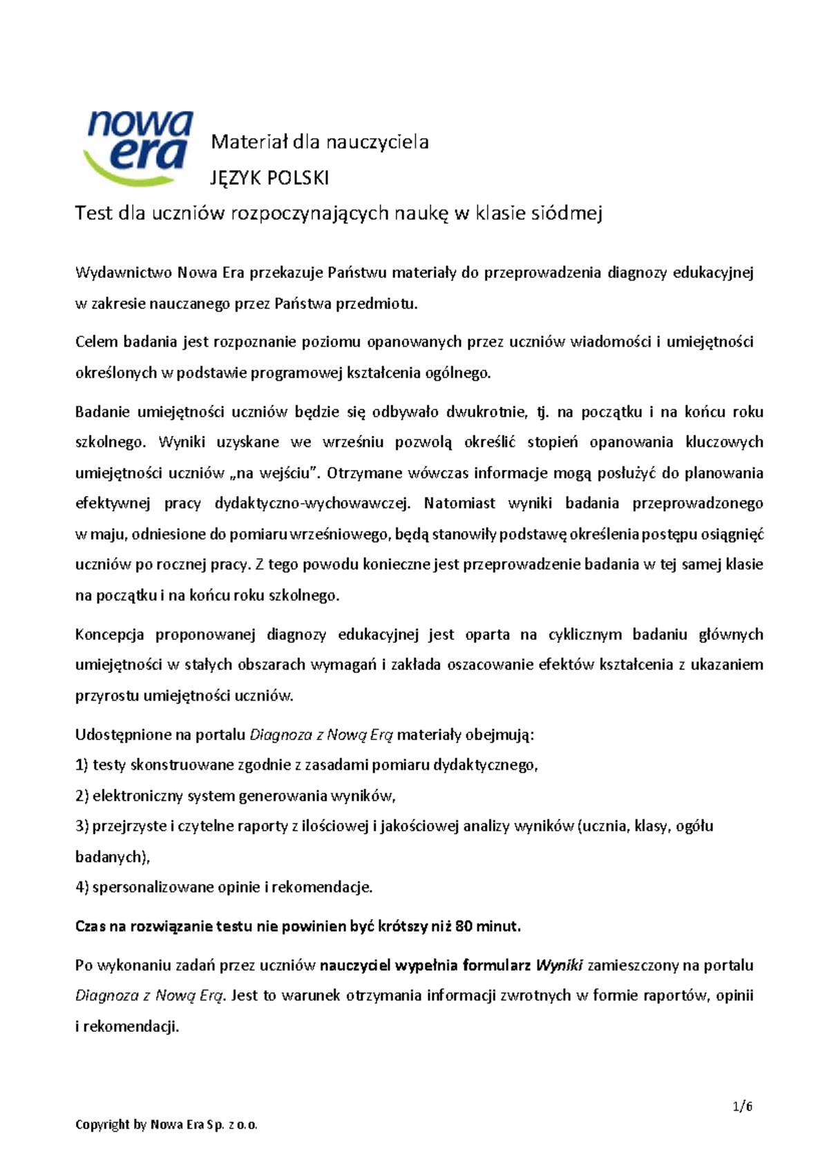 Odpowiedzi do diagnozy - Język Polski klasa 7 - Studocu
