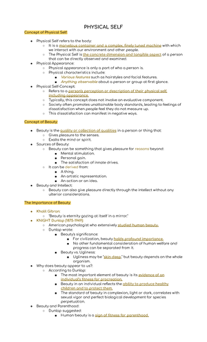 Uself - USELF Part 1 The Self from Various Perspectives LESSON 1 ...