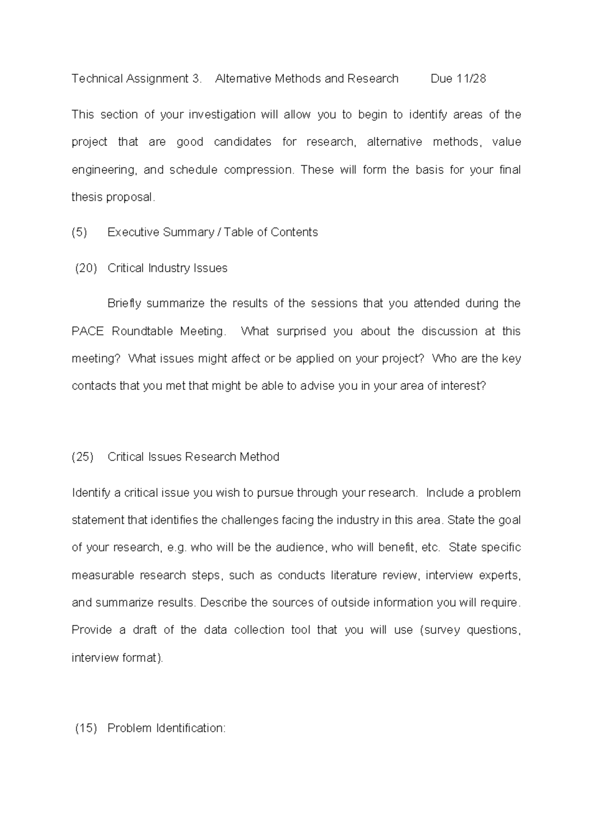 CM 301: Technical Assignment 3 - Alternative Methods & Research - Studocu