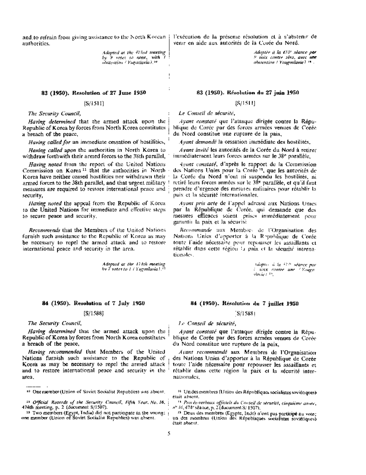 S RES 84(1950) - Security Council Resolution on Korea - Studocu