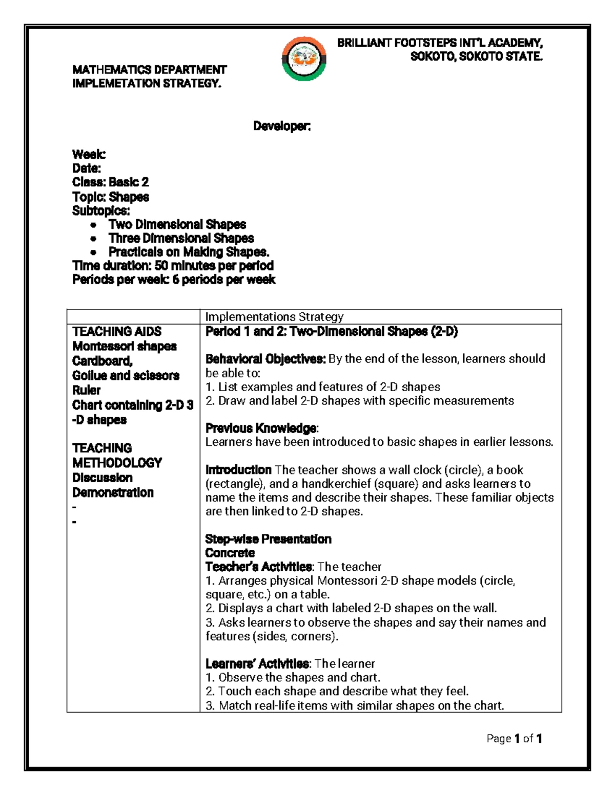 Mathematics Implementation Strategy: Addition & Subtraction of Money ...