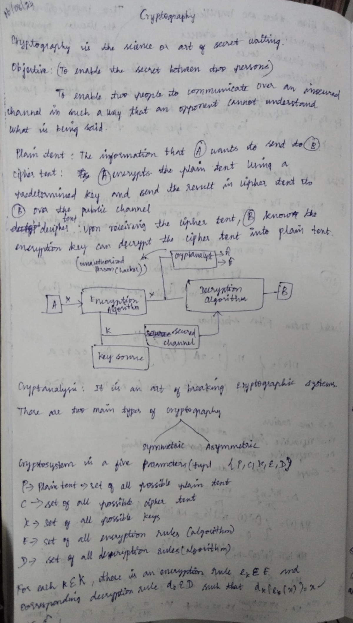 Cryptography Fundamentals: Key Encryption & Decryption Techniques - Studocu