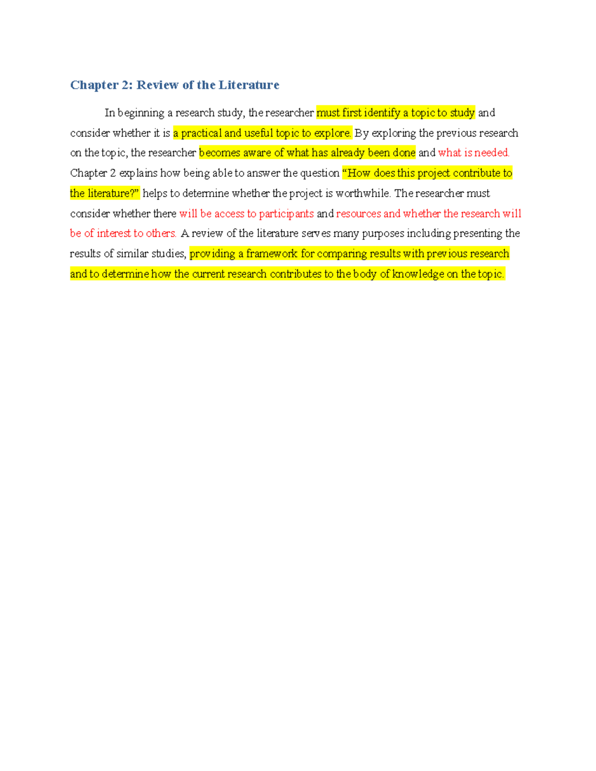 Chapter 2: Literature Review and Research Framework - Studocu