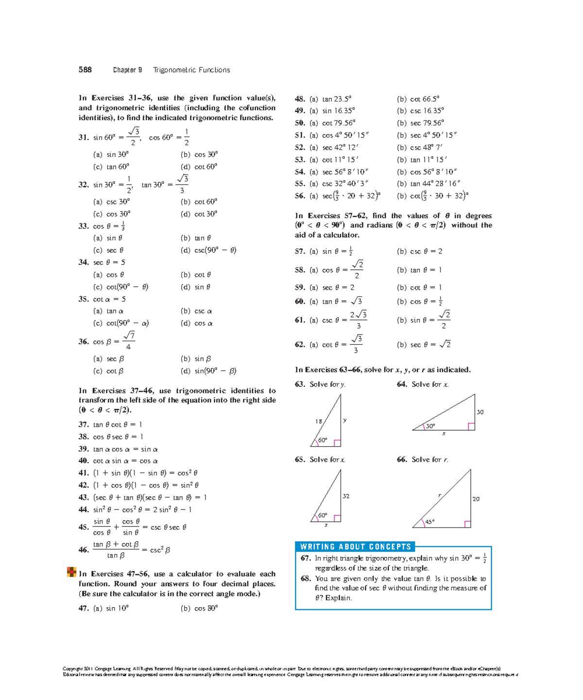 Calculus-I-with-Precalculus-Week 9 - In Exercises 31 –36, use the given ...