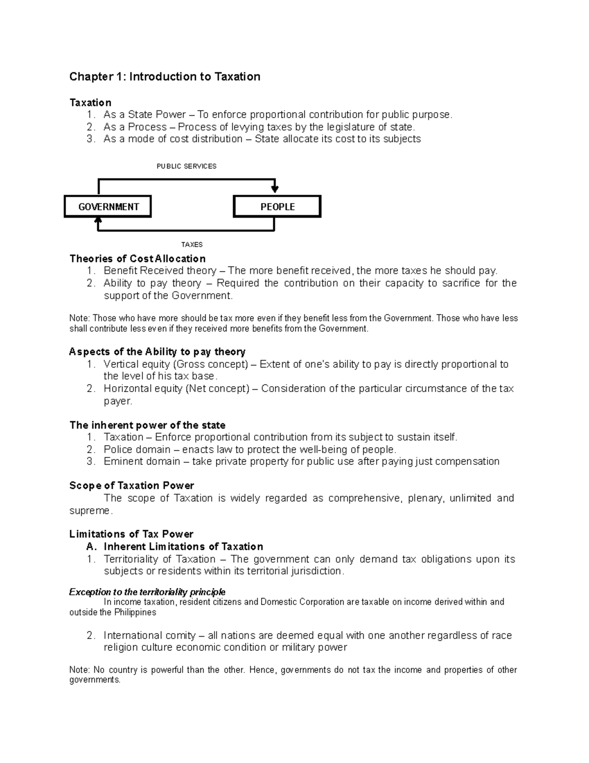 Income Taxation: Chapter 1 Overview and Key Concepts - Studocu