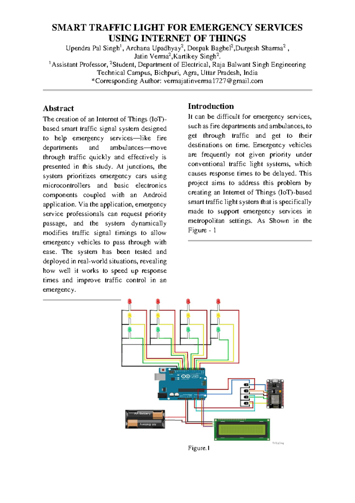 SMART TRAFFIC LIGHT SYSTEM FOR EMERGENCY SERVICES USING IoT - Studocu