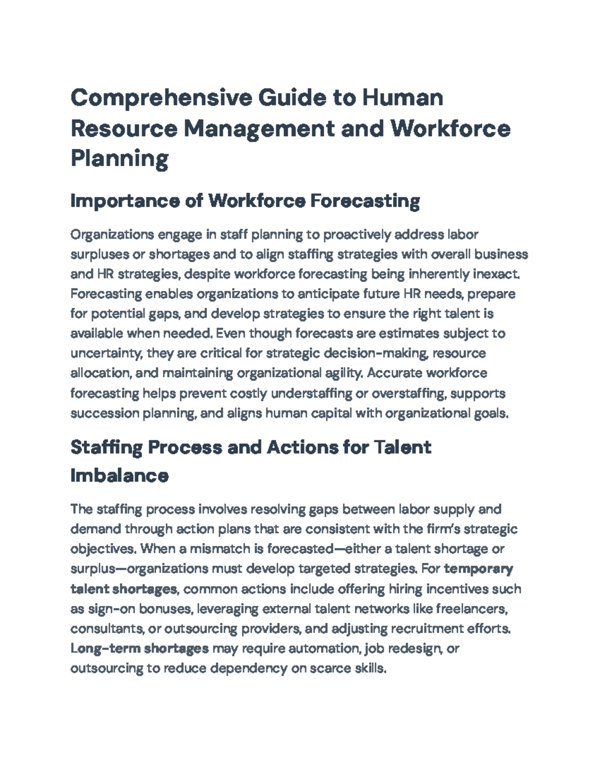Comprehensive Guide to HR Planning (HRM 101): Strategies for Workforce ...