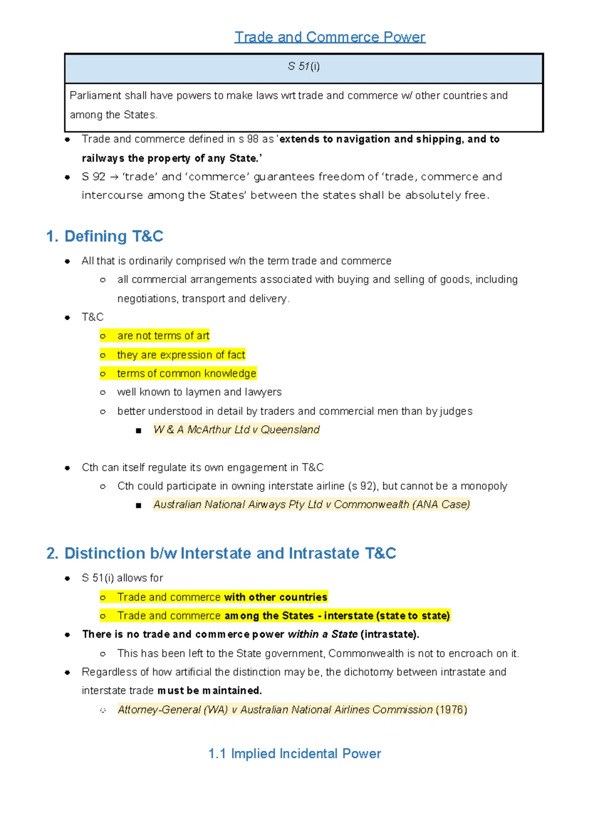Freedom of Interstate Trade and Commerce: Key Legal Principles and ...
