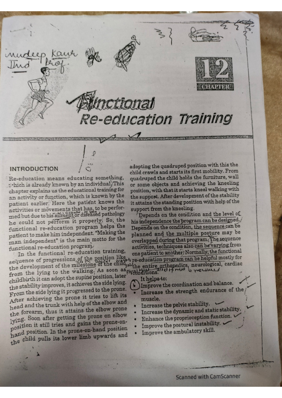 Functional re education - Human Anatomy and Physiology - Studocu