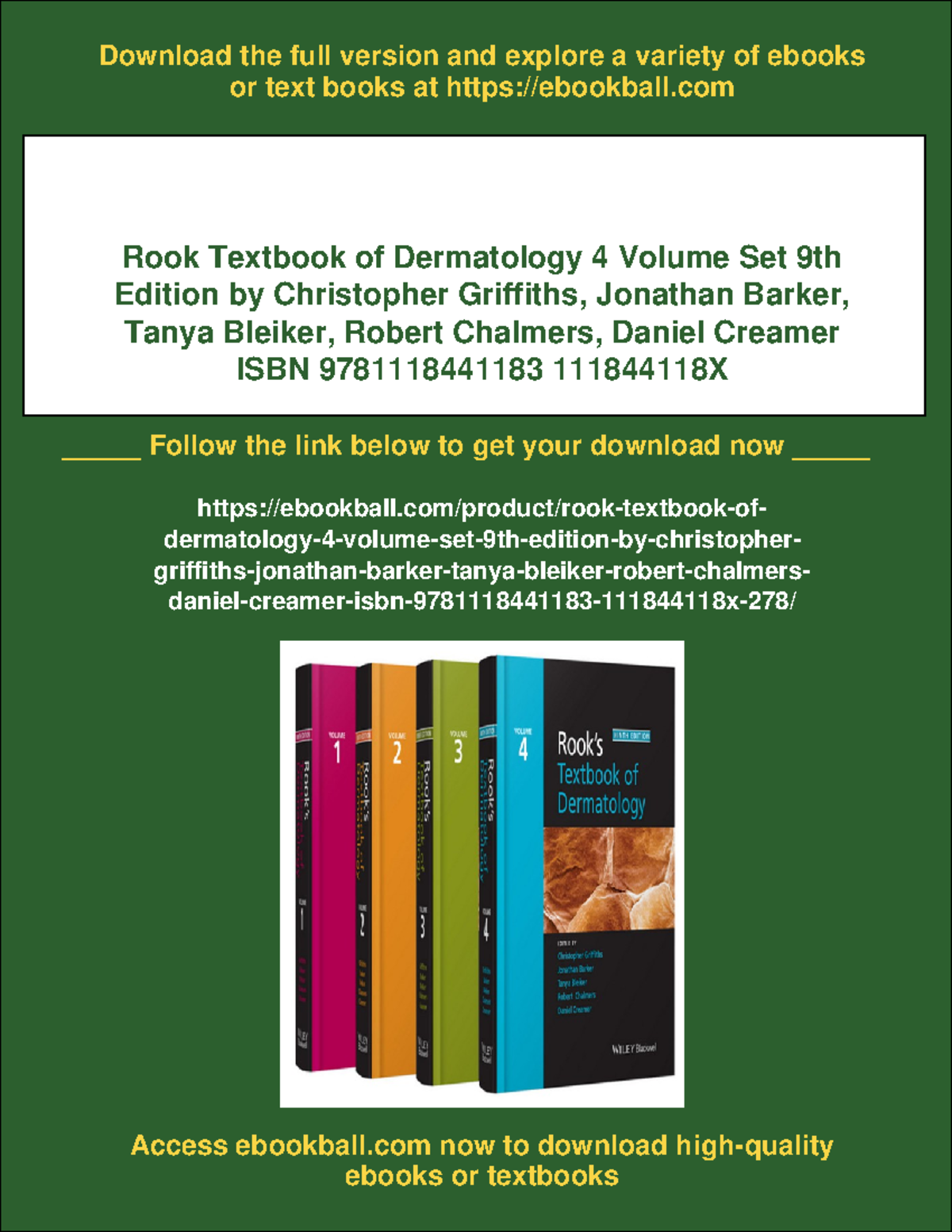 12407 - Rook Textbook of Dermatology 9th Edition by Griffiths and ...
