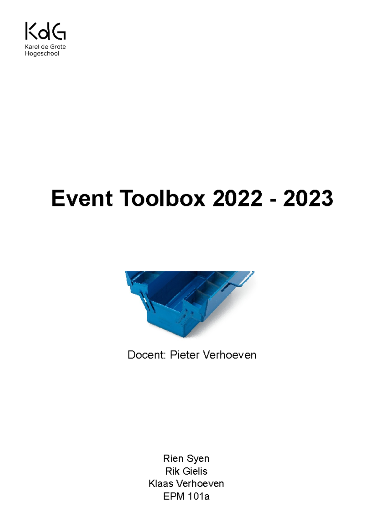 Event Toolbox EPM 101a - Comprehensive Guide for Events 2022-2023 - Studocu