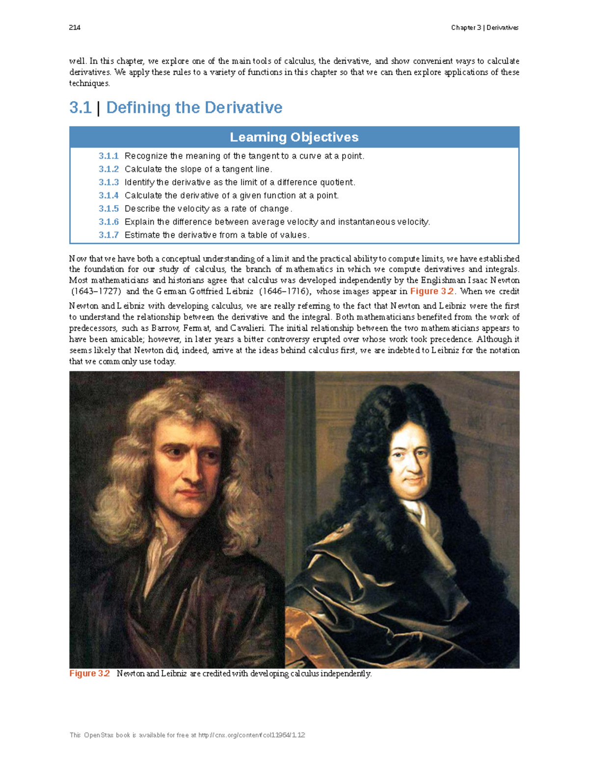 214 Calculus Volume 1: Chapter 3 - Derivatives Techniques - Studocu