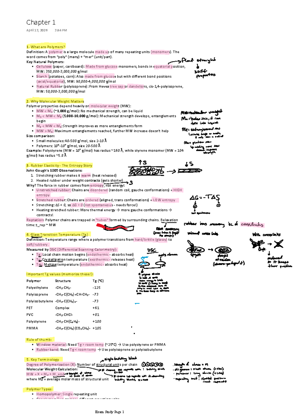 Chapter 1: Understanding Polymers and Their Properties - Studocu