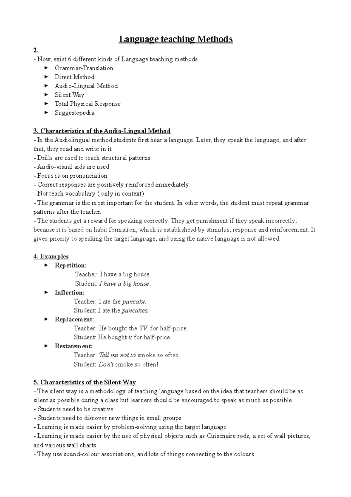 Language teaching methods - Now, exist 6 different kinds of Language ...