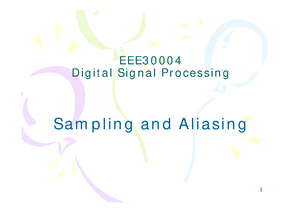 12. EEE30004 Stochastic Signal Processing - EEE Digital Signal ...