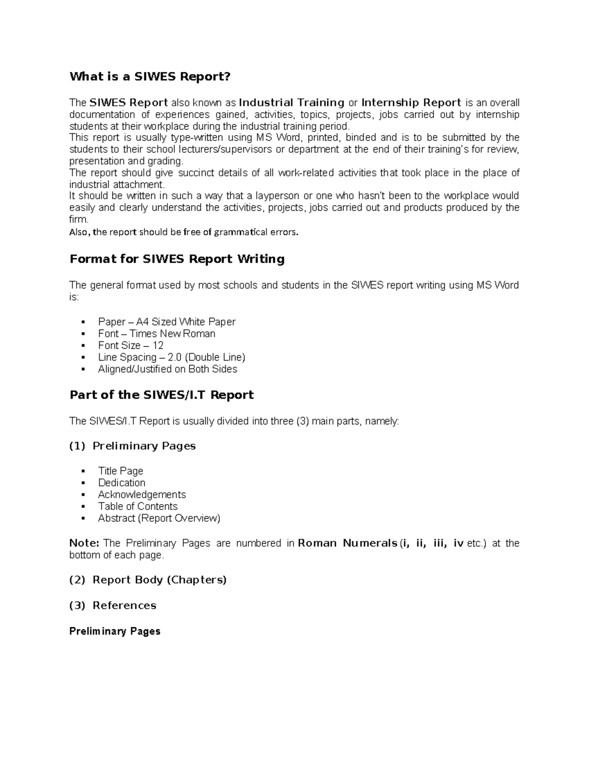 SIWES Report: Industrial Training Experience at Barau Dikko Teaching ...