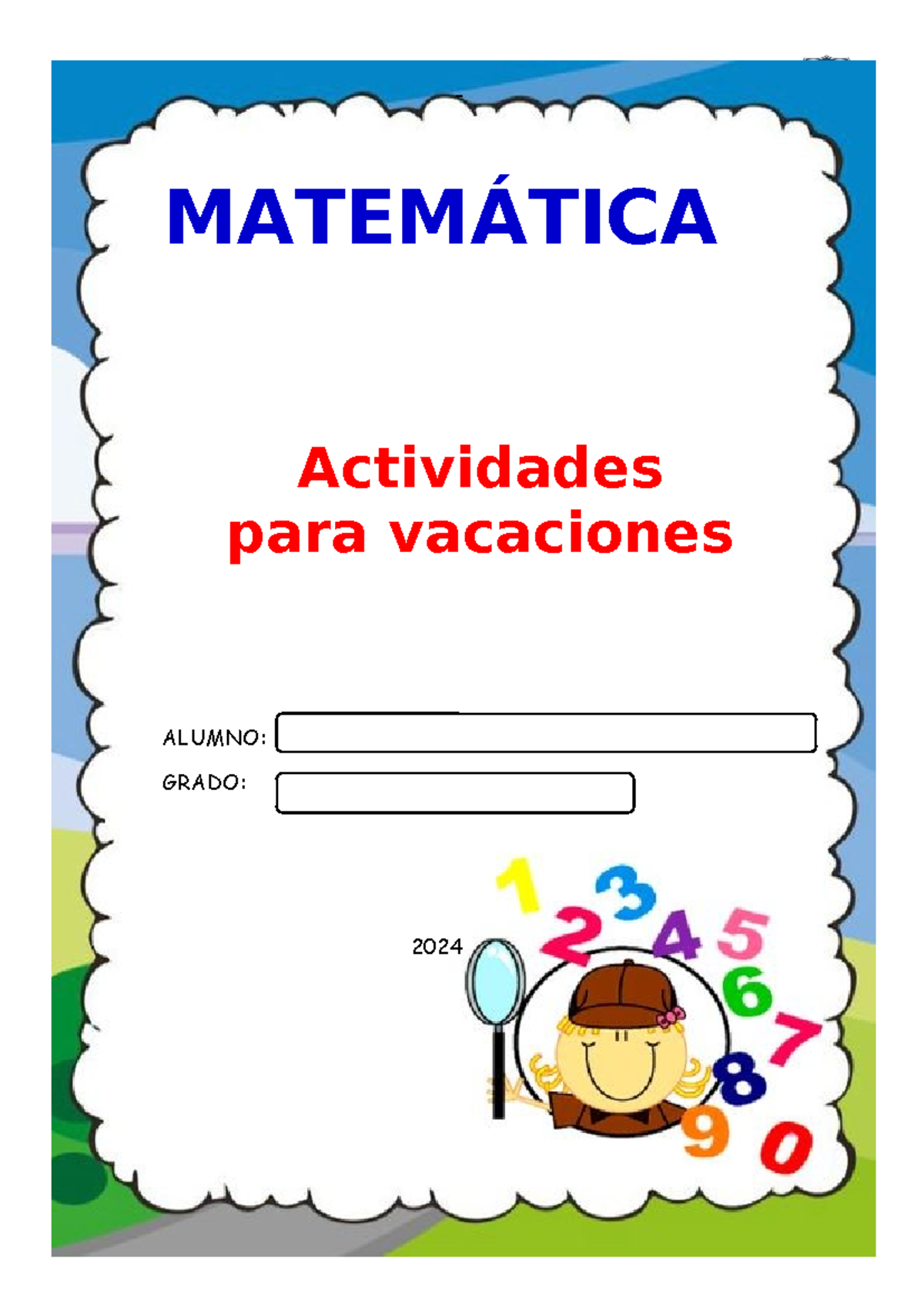 Refuerzo Vacacional de Matemáticas - Tercer Grado 2024 - Document Preview