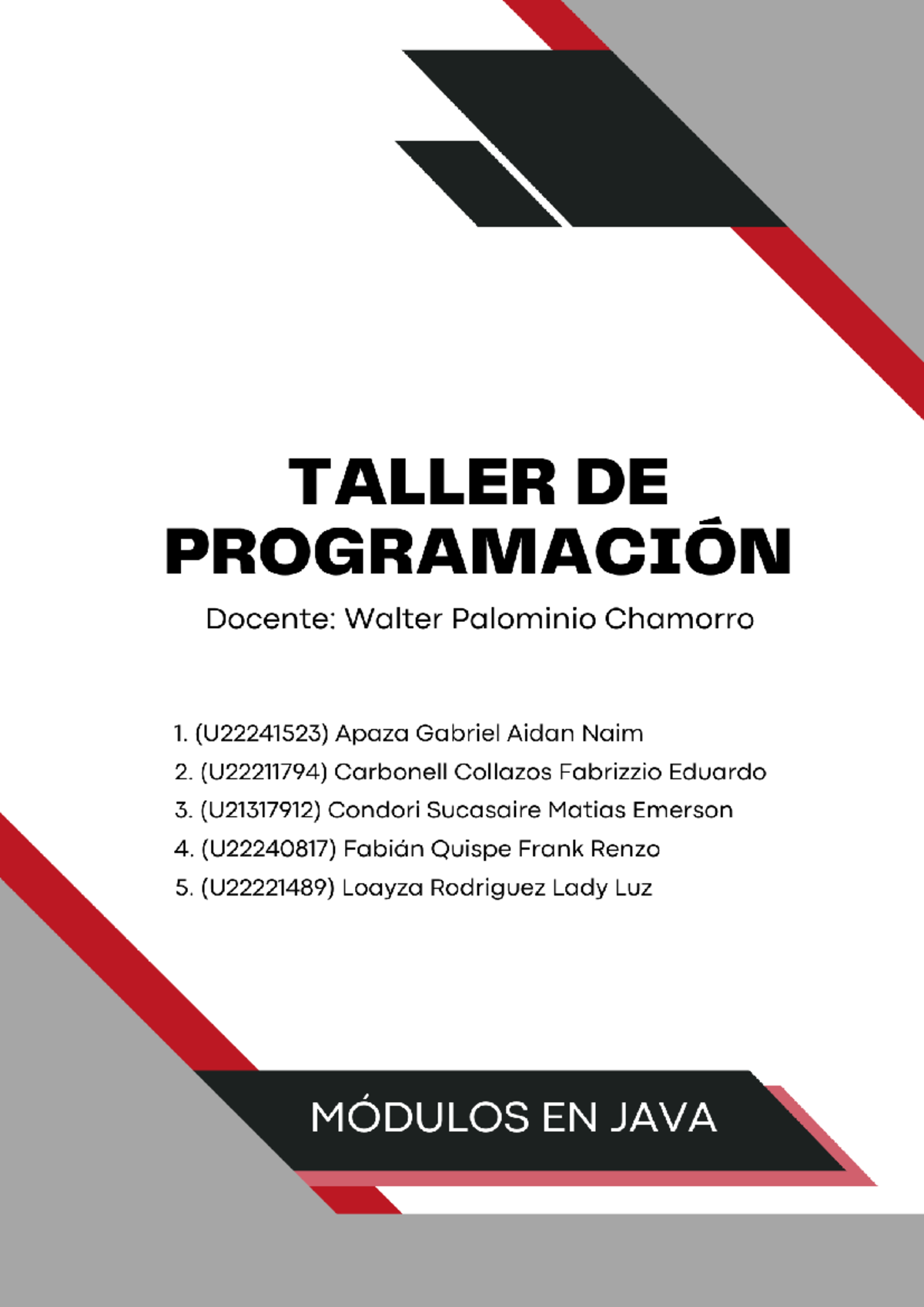 TA2 - Taller de Programación: Introducción a Módulos en JAVA - Studocu