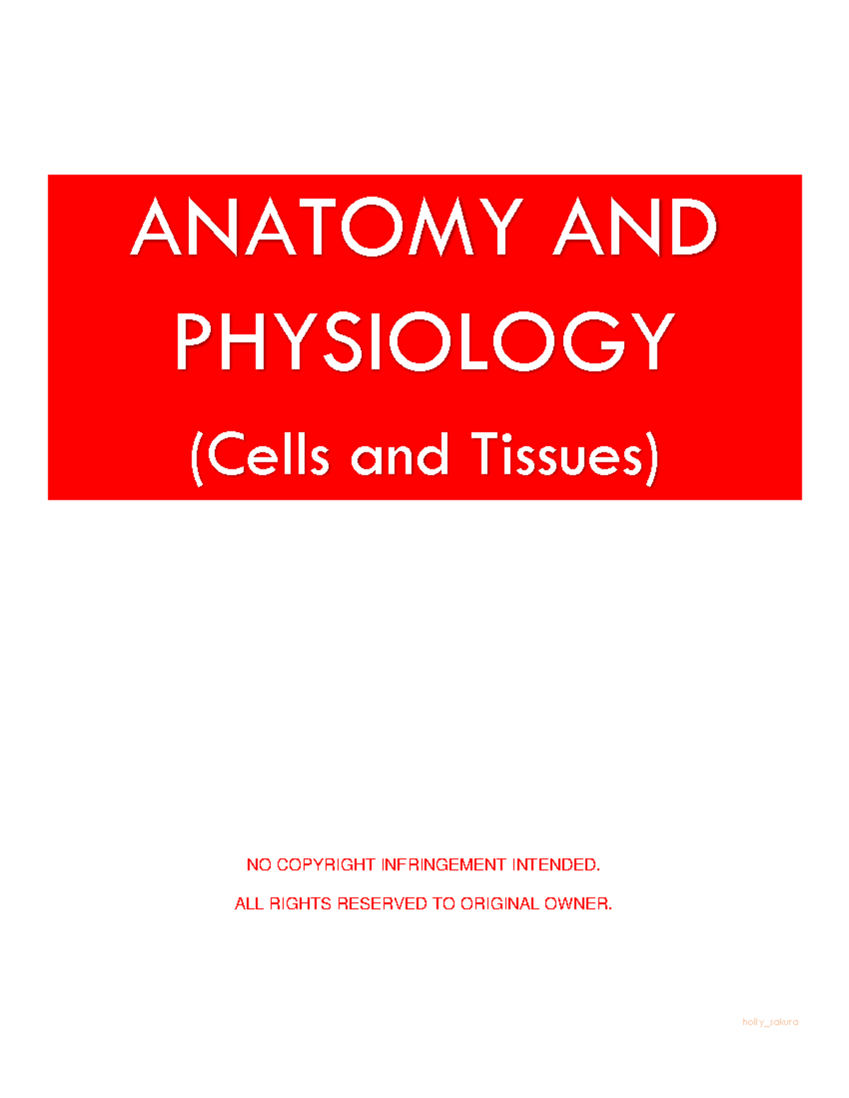 Cells and Tissues: Anatomy and Physiology Overview for A&P 101 - Studocu