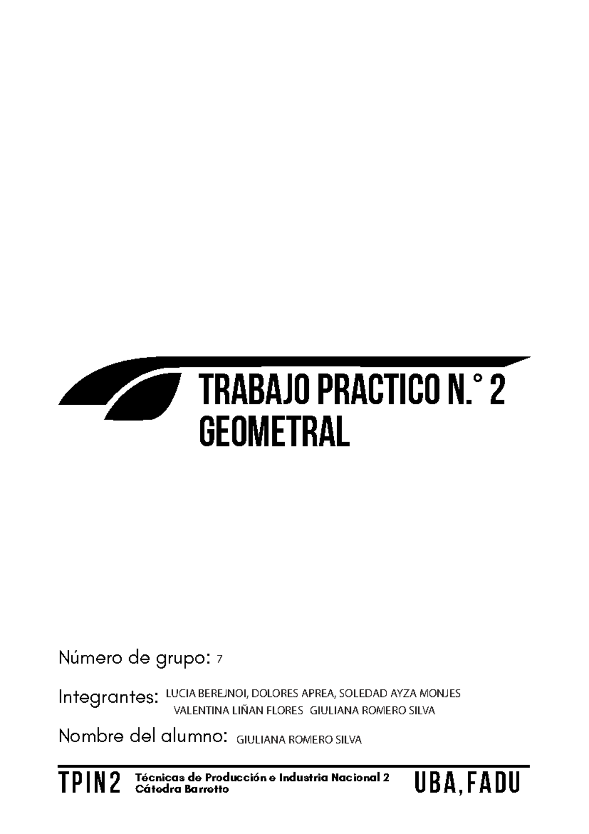 TPIN2 Trabajo Práctico 2: Geometral Falda Recta - Grupo 7 - Document Preview