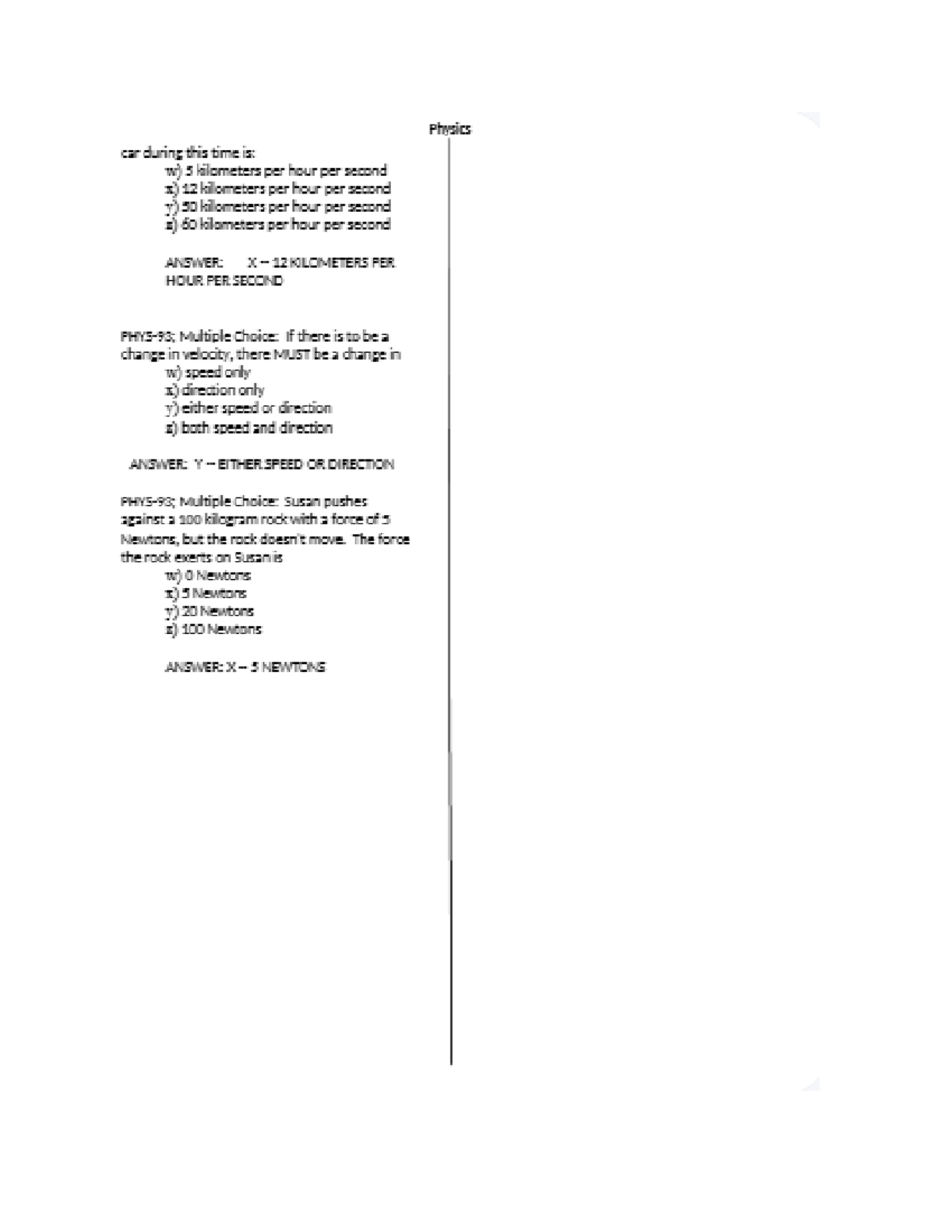 Physics Final Exam Study Notes - Overview and Sample Questions - Studocu