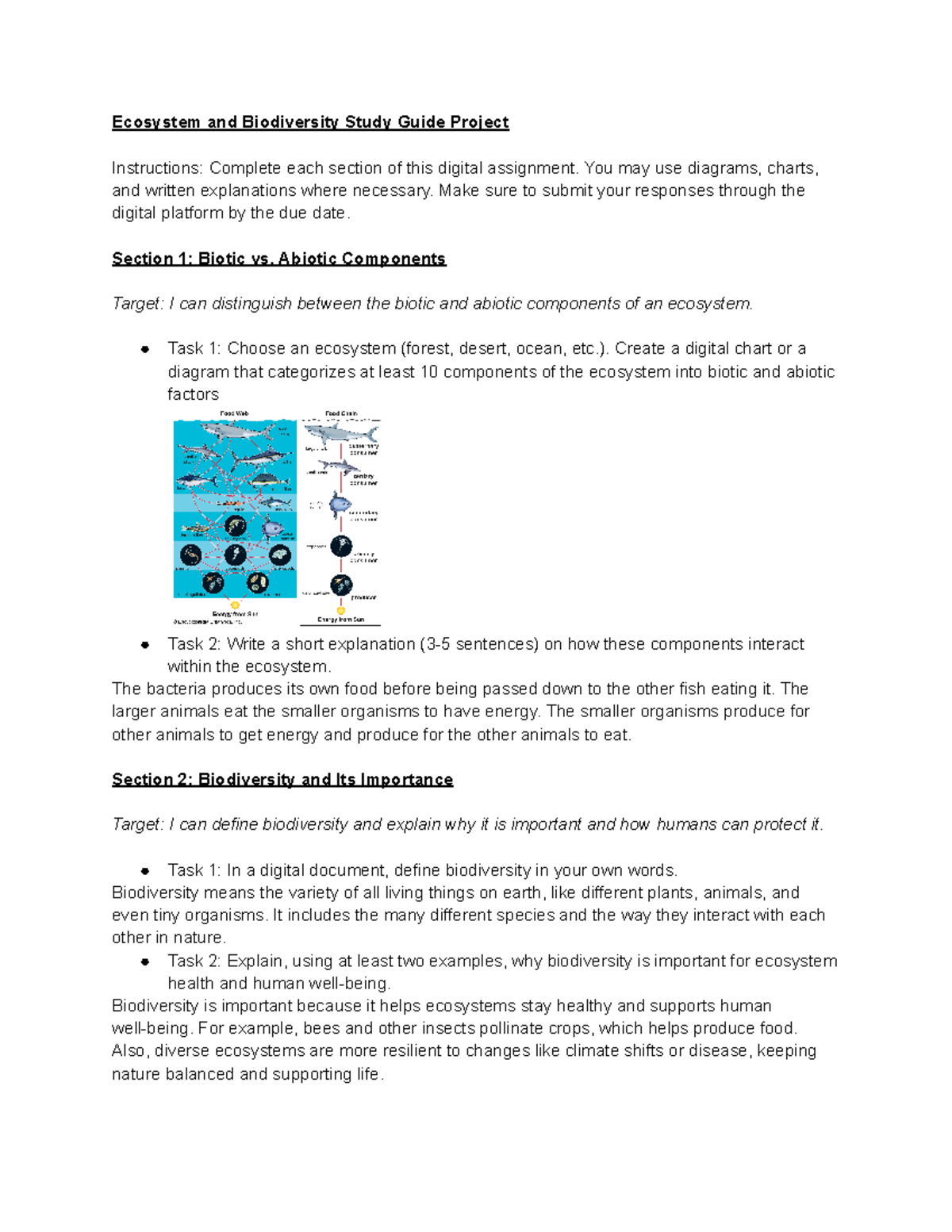Ecology (BIO 101) Final Exam Review: Ecosystems & Biodiversity - Studocu