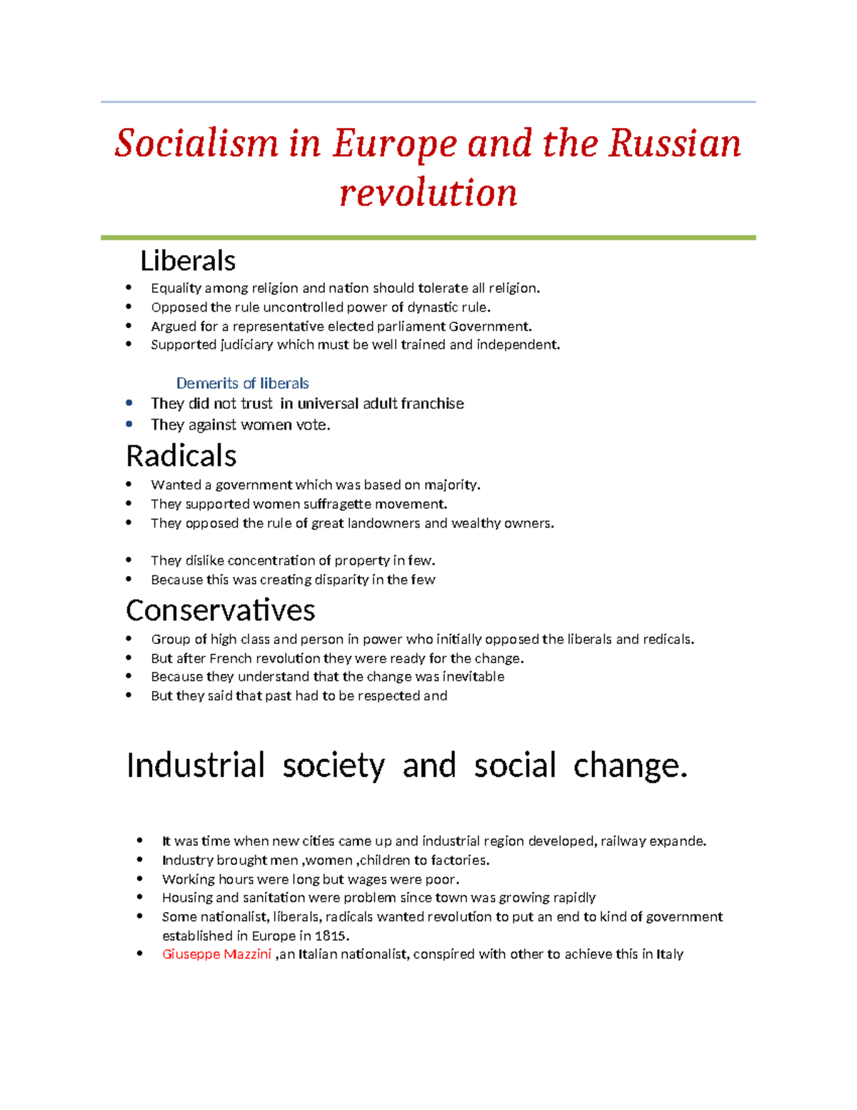 Socialism in Europe and the Russian revolution class 9 - Socialism in ...