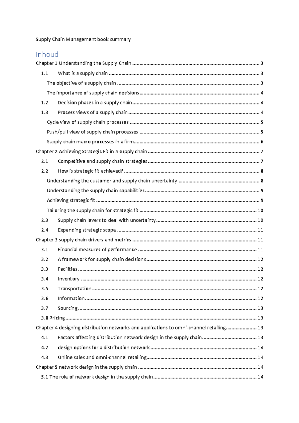 Global Supply Chain Management TBL1: Chapter 1 Summary and Insights ...
