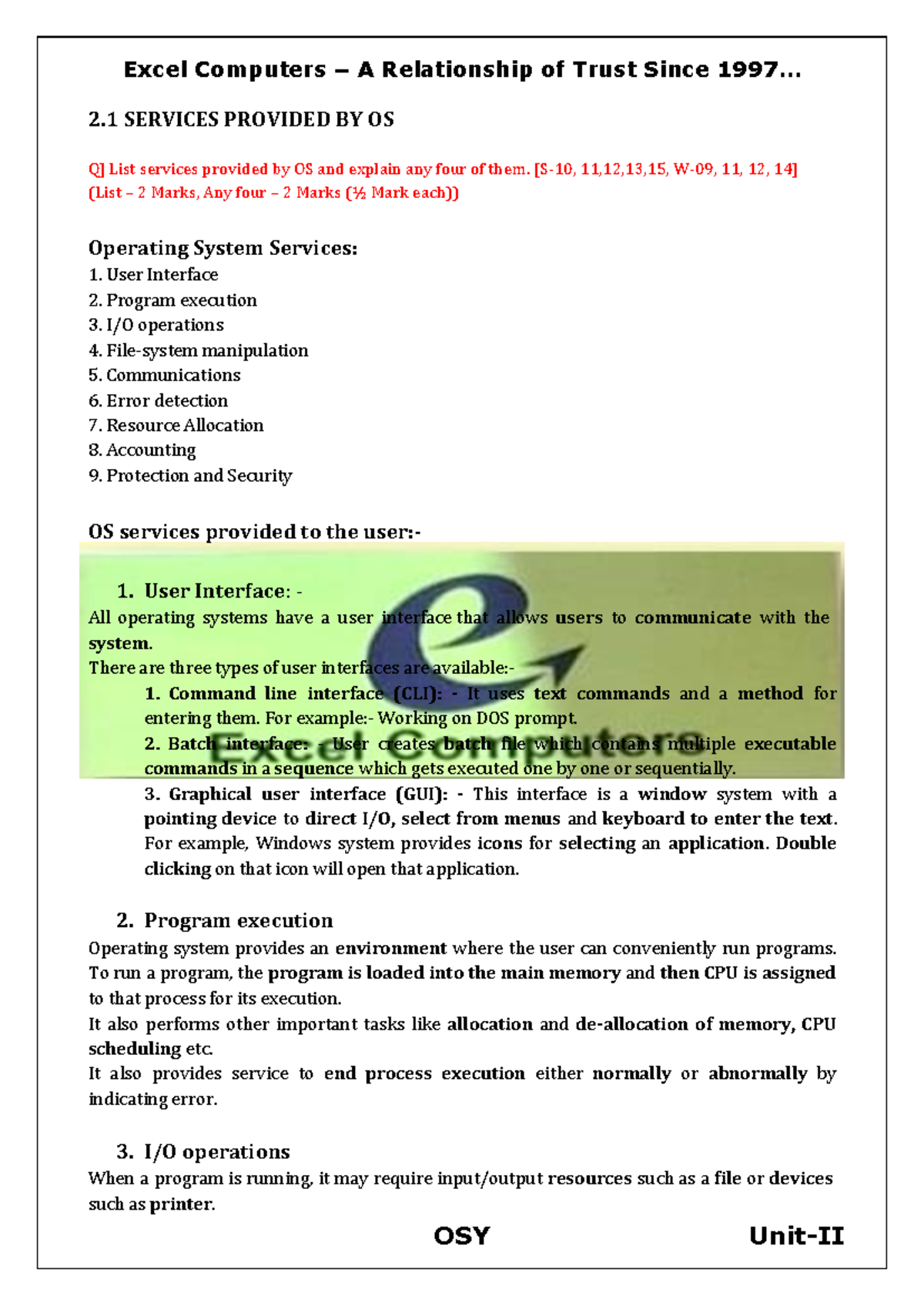 OSY Chapter 2 EC2 - Services and System Calls Notes - Studocu