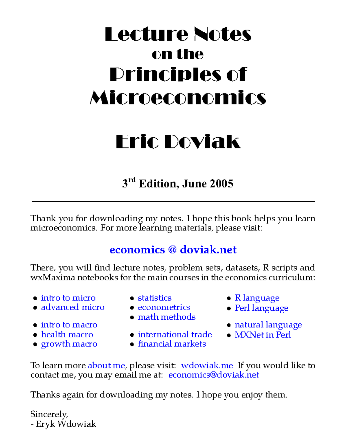 Lecture Notes on Principles of Microeconomics (ECO101) - Studocu