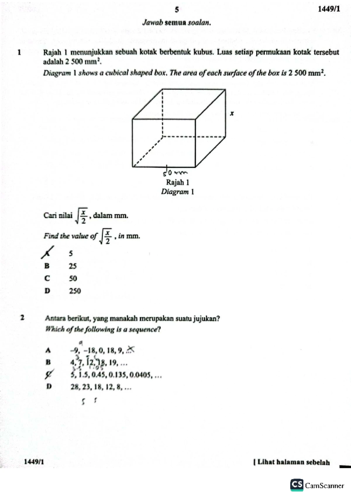 Mathematics SPM Trial 2024 Selangor Set 1 Kertas Peperiksaan 1 - Studocu