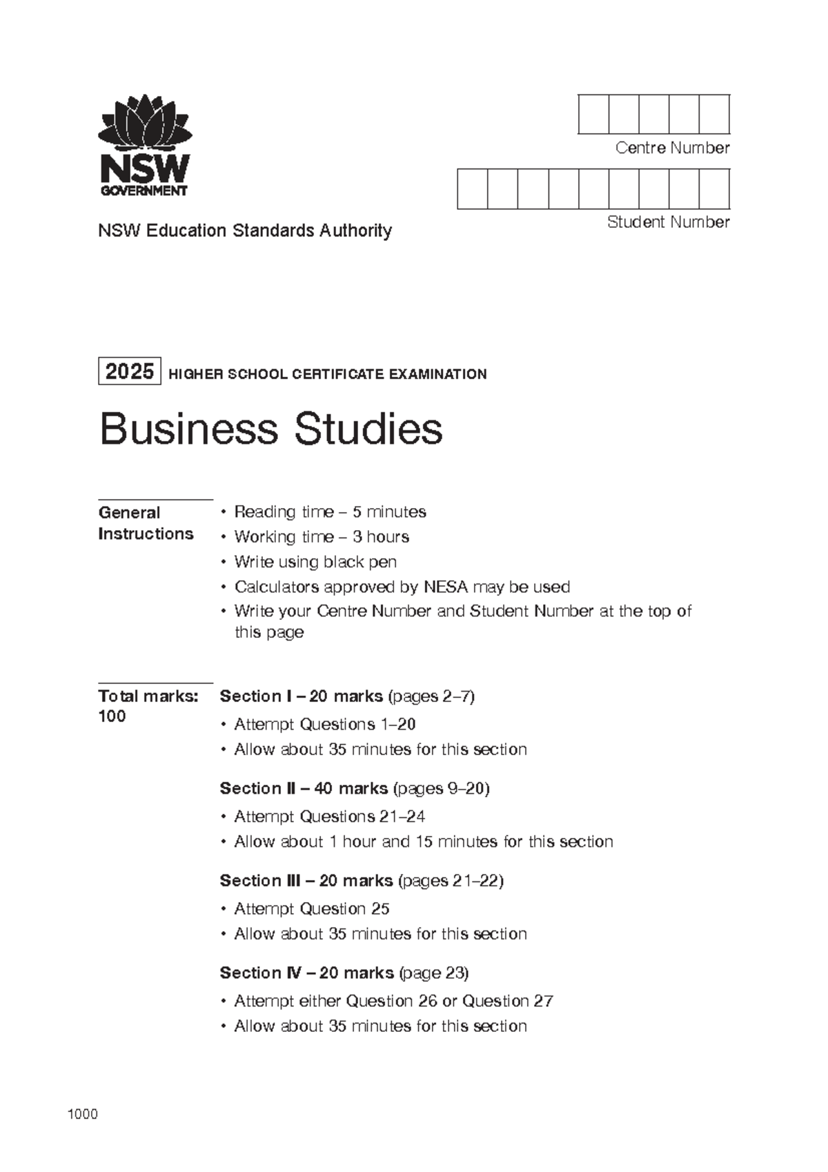2025 HSC Business Studies Exam: Comprehensive Guide - Studocu