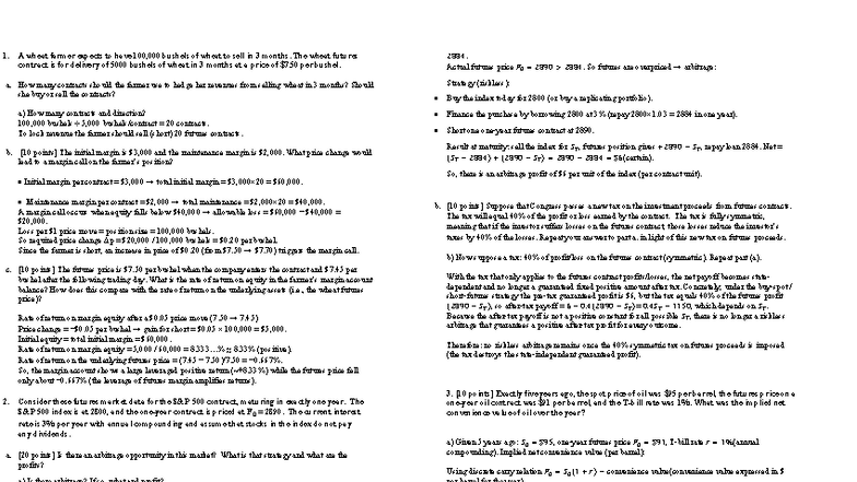 Derivatives Solutions - Final Exam Notes (Course Code: DER 101) - Studocu