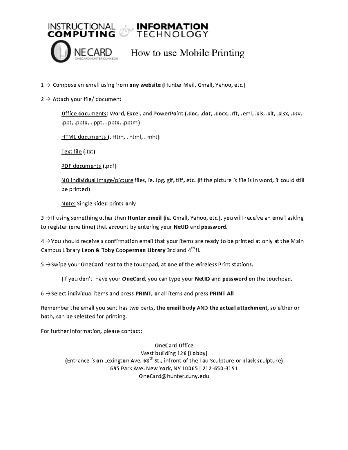 Mobile Printing Guide: Instructions for Using the Service - Studocu
