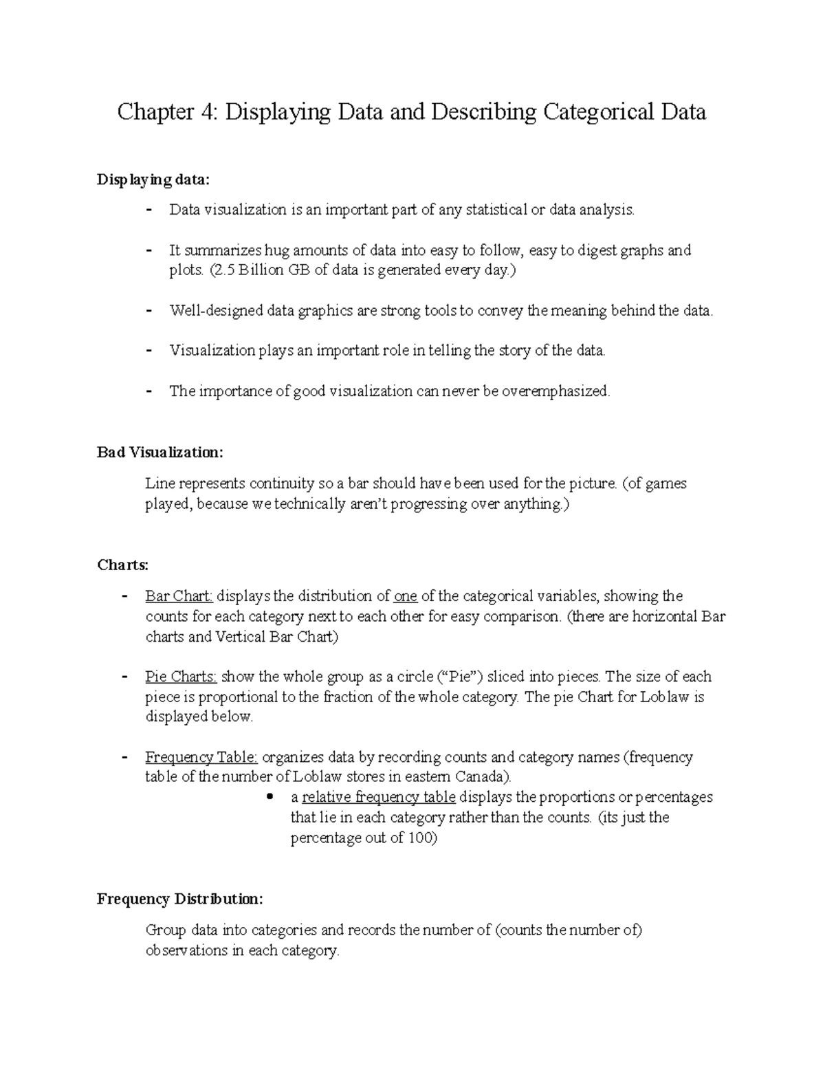 COMM 1DA3 - Data Analytics (Midterm) Chapter 1 & 5 Overview - Studocu