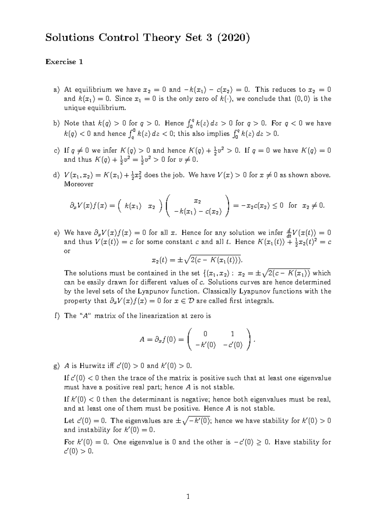 Control Theory Set 3 Solutions: Detailed Explanations & Examples ...