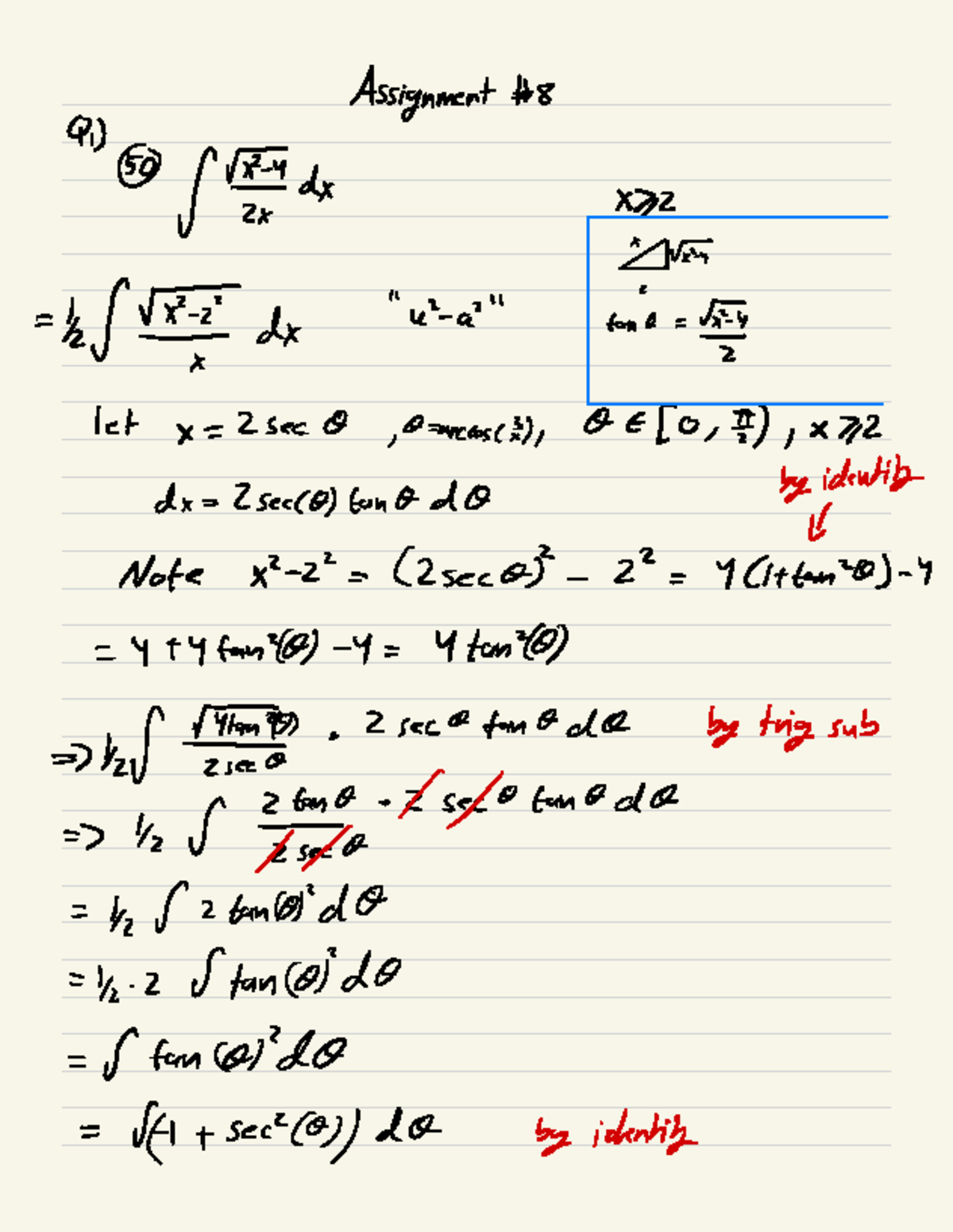 Assignment -8 - Assignment # 8 "" ⑤ fT¥- dx 72 WE ####### =¥ dx " i- ai ...