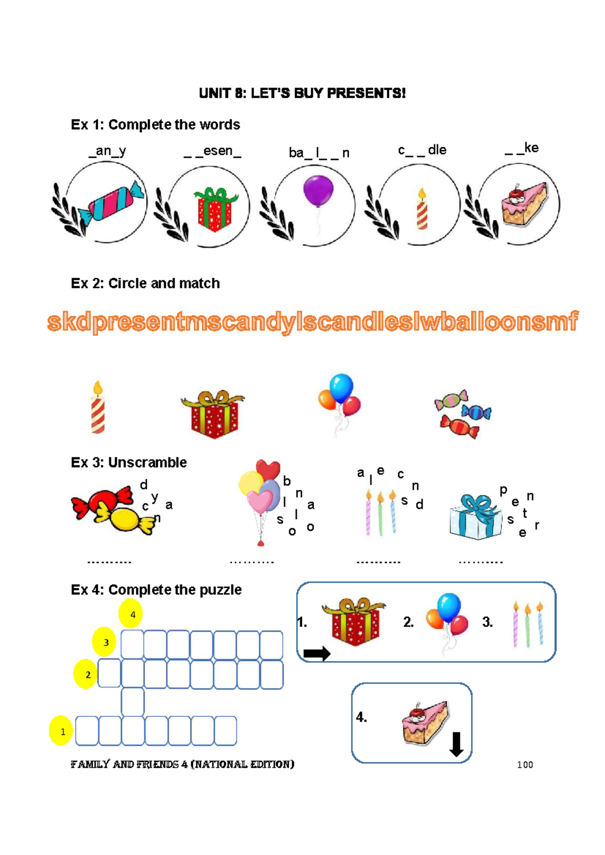 Unit 8 Presents: Detailed Grammar Notes for FAMILY AND FRIENDS 4 - Studocu
