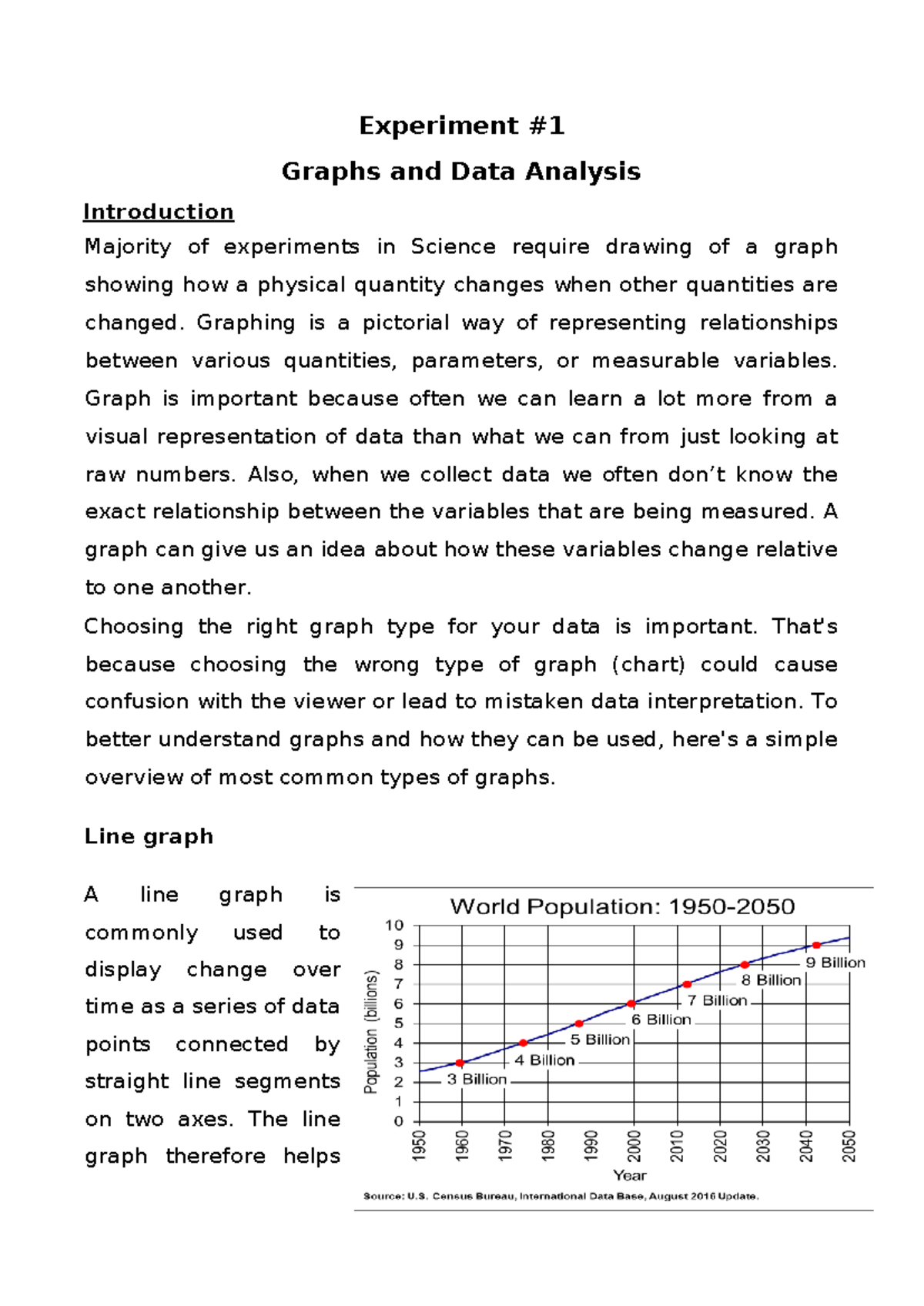 Experiment 1 - Graphing Techniques and Data Analysis in Science - Studocu