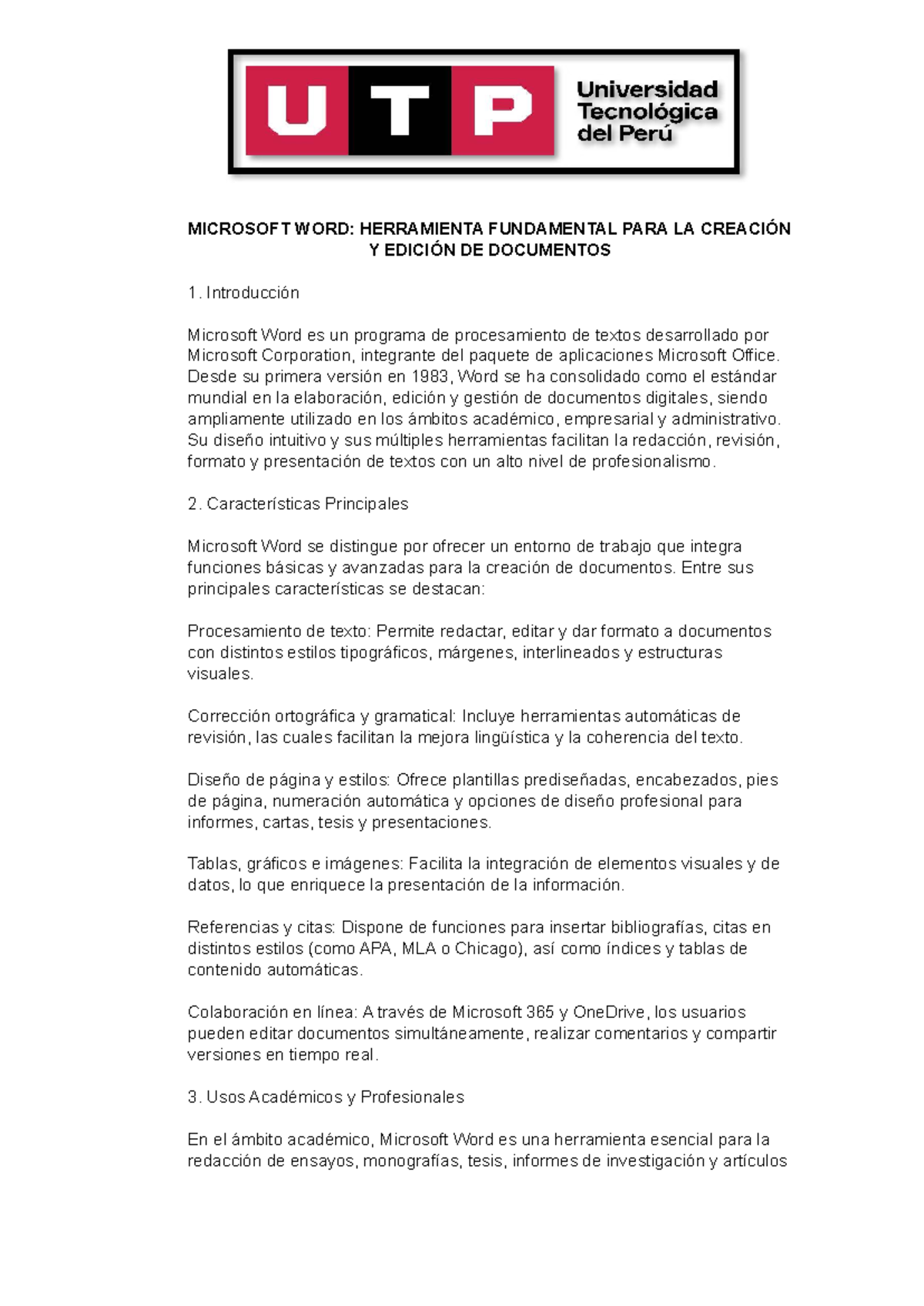 FUNCIONES DE MICROSOFT WORD: CREACIÓN Y EDICIÓN DE DOCUMENTOS - Studocu