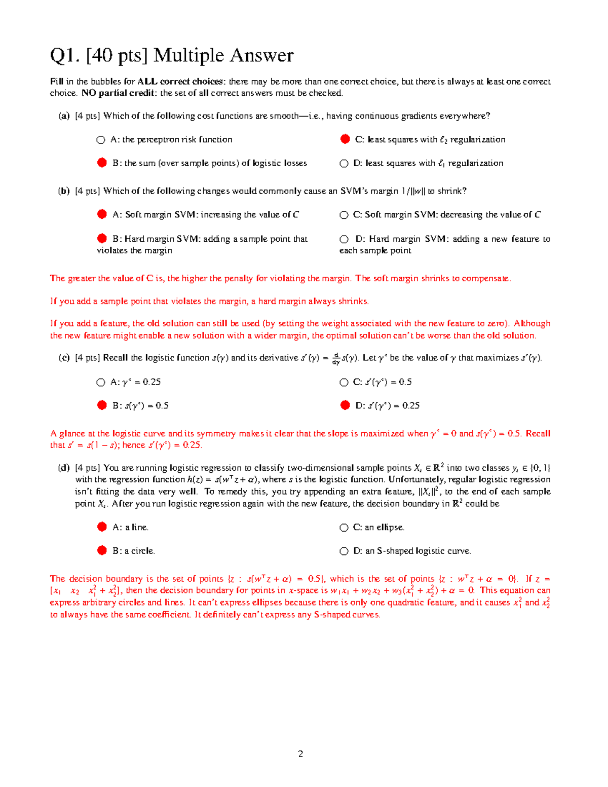 Tikhonov Regularization in Ridge Regression: Q1 & Q2 Insights - Studocu
