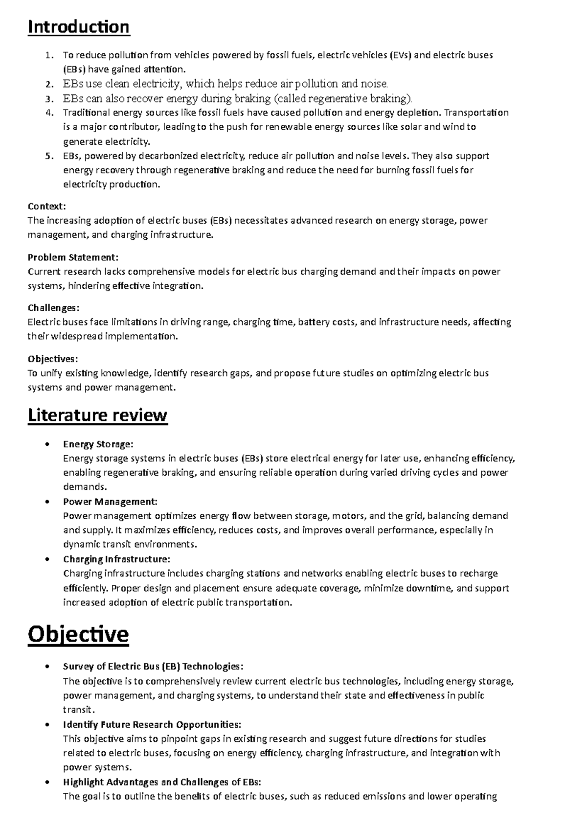 Introduction - regarding evs - Introduction To reduce pollution from ...