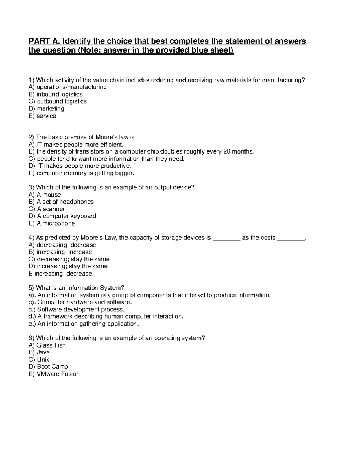 Final Practice Exam W 2025: Multiple Choice Questions (MCQ) - Studocu
