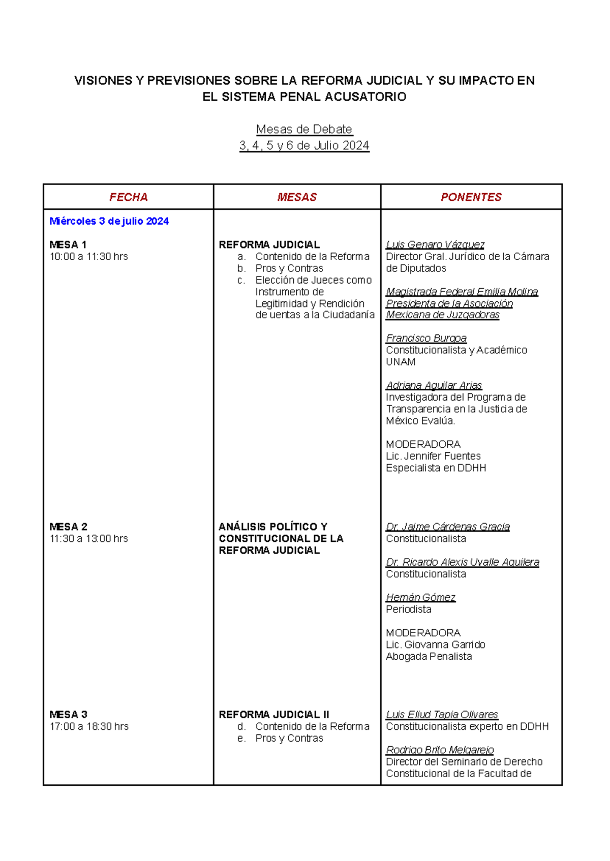Visiones Y Previsiones Sobre LA Reforma Judicial - VISIONES Y ...