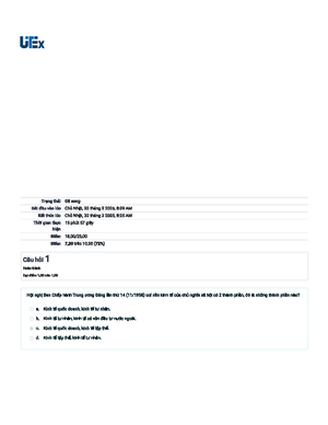 [Solved] THI KT THC HC PHN C L THUYT TRNG I HC M A CHT - Vật lý đại ...