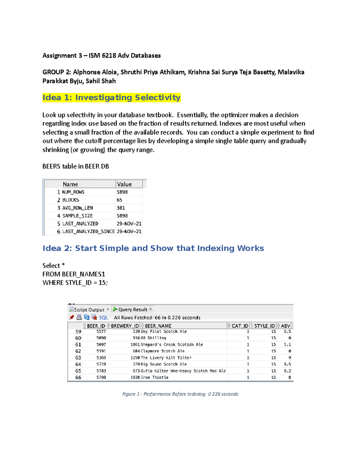 Adv DB Asst3 - Advanced Database Management Assigment - Assignment 3 ...
