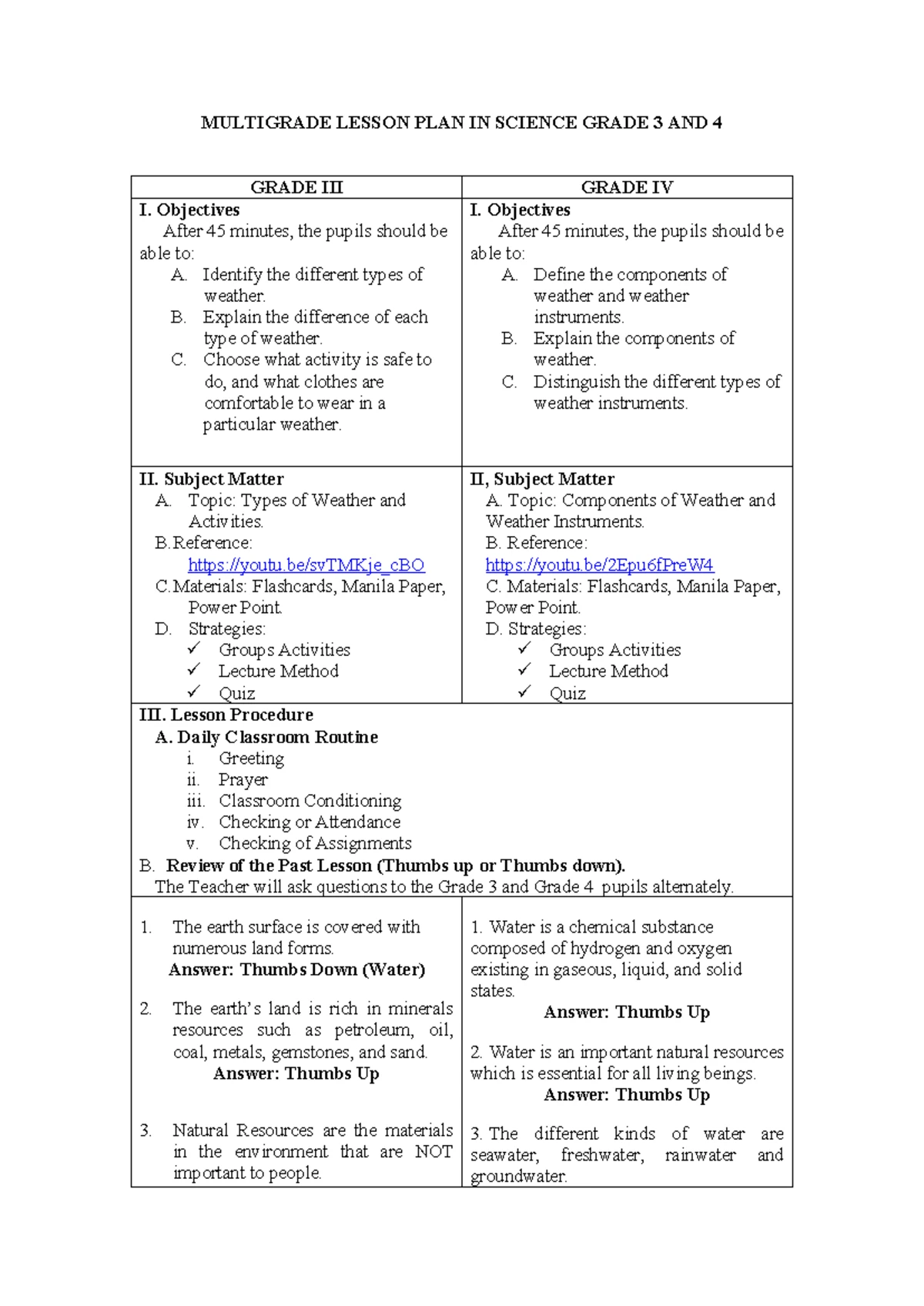 GRADE 1 HEALTH DAILY LESSON LOG: Understanding Personal Hygiene - Studocu